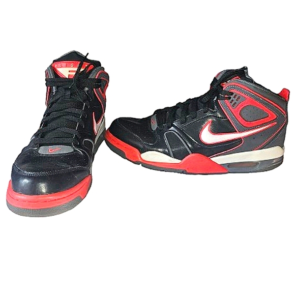 Nike Men's Retro Air Flight Falcon Black Red 397204-016 Size 13 - Picture 1 of 8